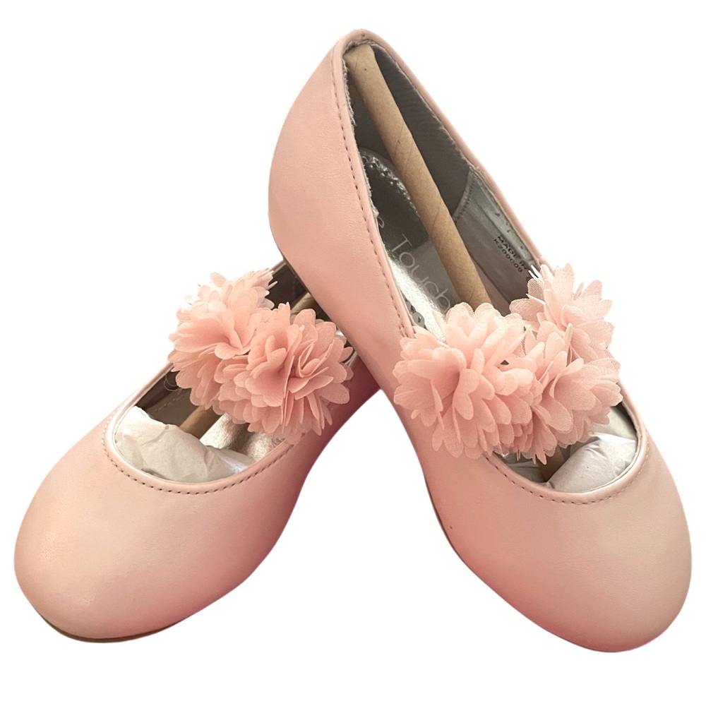 Touch Of Nina Toddler Girl Formal Floral Shoes - Pink size 8 NWT
